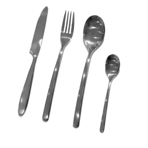 Cubiertos Tierra de acero inoxidable set de 24 Silver