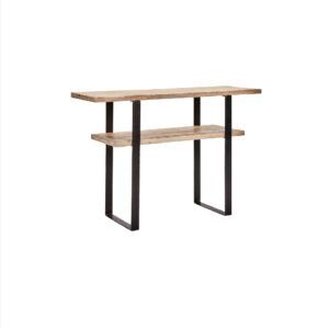 Consola Woda en madera de mango y hierro Black & Natural