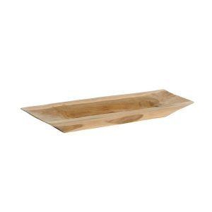 Bandeja decorativa Schale en madera de teca Natural