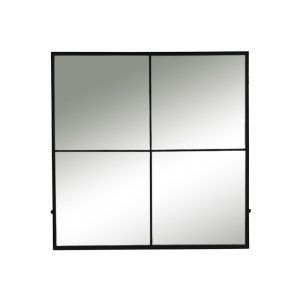 Espejo de pared rectangular Palace en metal 4 cuarterones Black