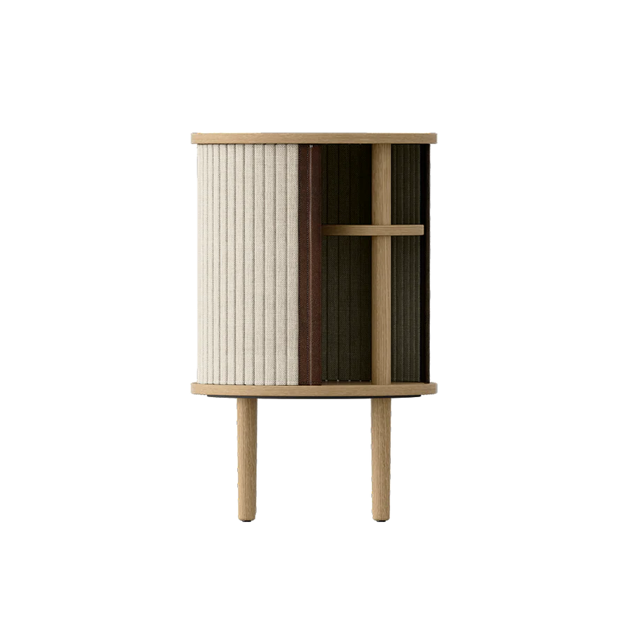 Mesa auxiliar Audacious en madera de roble White Sands