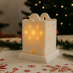 Vela decorativa Llar en cera vegetal Silent White House III