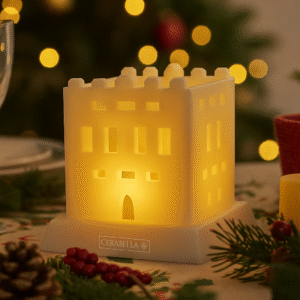 Vela decorativa Llar en cera vegetal Silent White House II